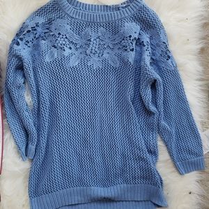Lauren Conrad Cornflower Blue Knitted Top